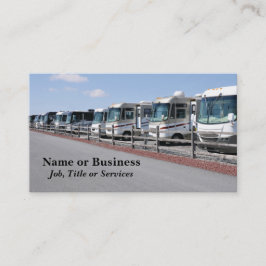 Tarjeta De Visita fila de nuevos vehículos recreativos