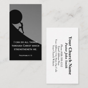 Tarjeta De Visita Filipenses 4:13 Versículo Bíblico Iglesia Cristian