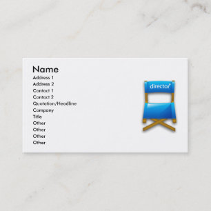 Tarjeta De Visita film_017, Nombre, Dirección 1, Dirección 2, Contac