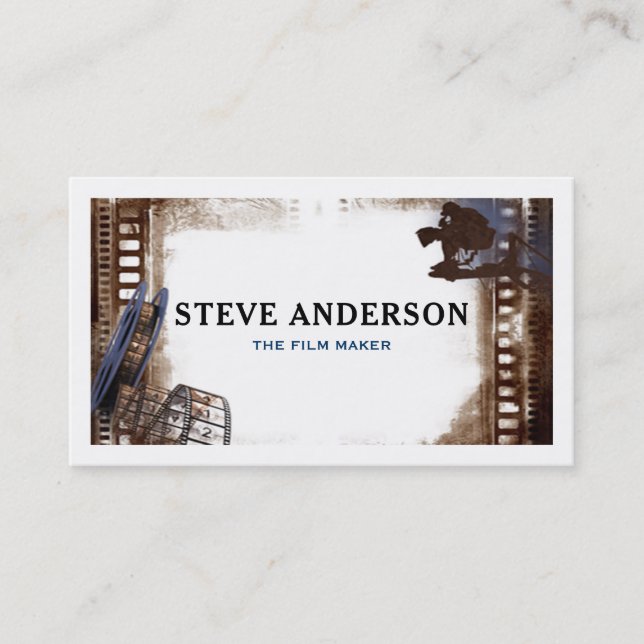 Tarjeta De Visita Filmando a un fotógrafo de Business Movie Director (Anverso)
