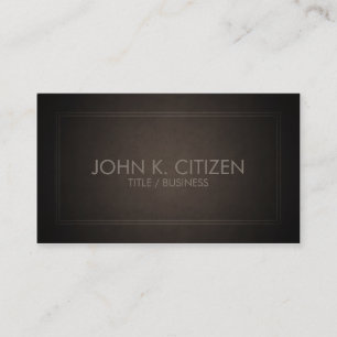 Tarjeta de visita fina clásica de Brown de la