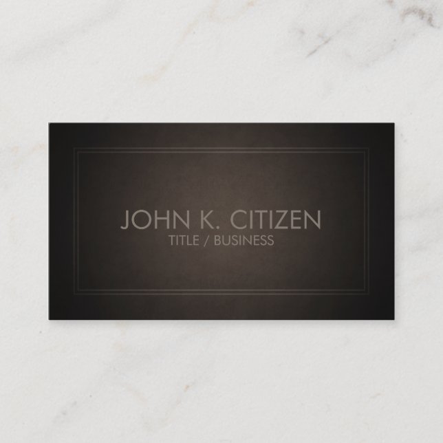 Tarjeta de visita fina clásica de Brown de la (Anverso)