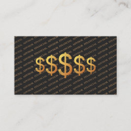 Tarjeta De Visita Financial Advisor Dollar Symbol Finance Management