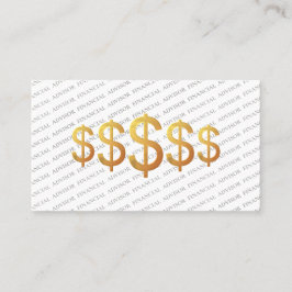 Tarjeta De Visita Financial Advisor Dollar Symbol Money Management