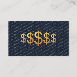 Tarjeta De Visita Financial Advisor Money Management Dollar Symbol