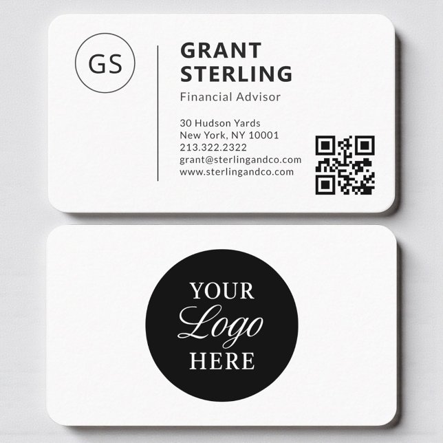 Tarjeta De Visita Financial Advisor QR Code Logo Professional  (Subido por el creador)