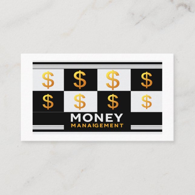 Tarjeta De Visita Financial Advisor Wealth Management Money Strategy (Anverso)