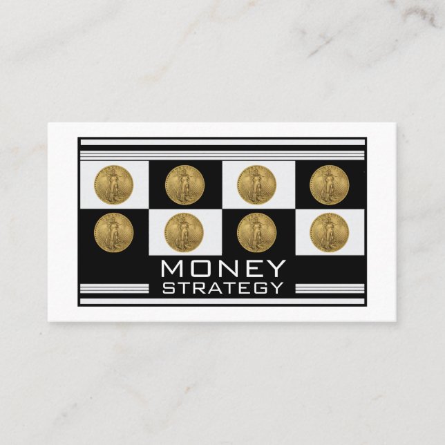 Tarjeta De Visita Financial Advisor Wealth Strategy Money Management (Anverso)