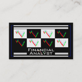 Tarjeta De Visita Financial Analyst Money Strategy Colorful Graphs