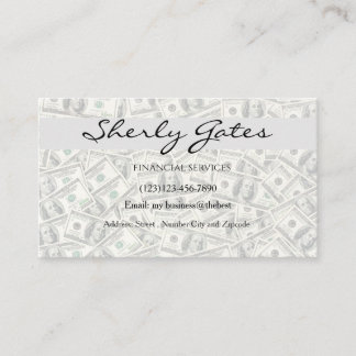 Tarjeta De Visita financial services editable card