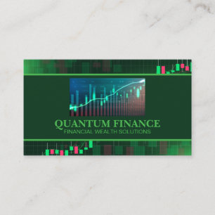 Tarjeta De Visita Finanzas Gráfico de datos Análisis Acciones