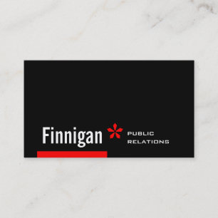 Tarjeta De Visita Finnigan Asterisco Rojo Grande de Franja