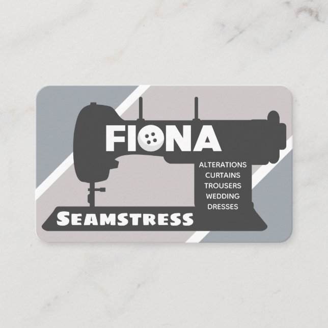 Tarjeta De Visita Fiona Seamstress Business Card (Anverso)