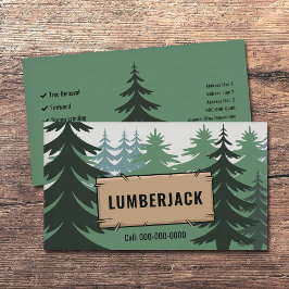 Tarjeta De Visita Fir Forest - Lumberjack Services