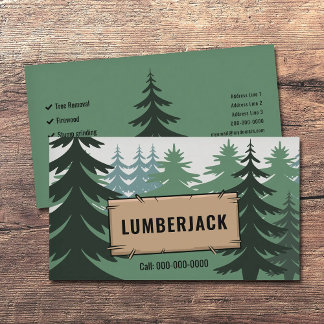 Tarjeta De Visita Fir Forest - Lumberjack Services