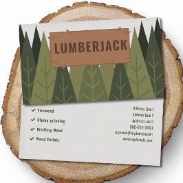 Tarjeta De Visita Fir Trees - Lumberjack