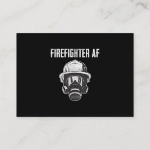Tarjeta De Visita Firefighter AF Máscara de gas Famoso bombero