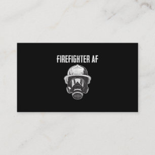 Tarjeta De Visita Firefighter AF   Máscara de gas   Famoso bombero