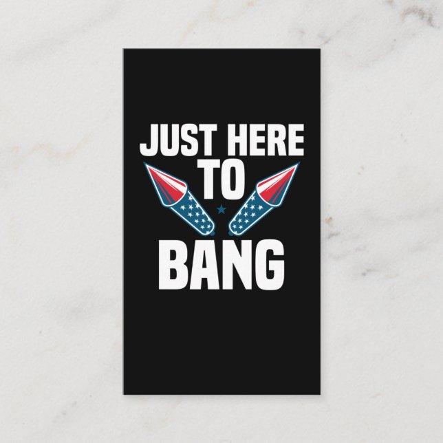 Tarjeta De Visita Fireworks Humor American Flag 4th July (Anverso)