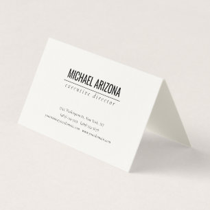 Tarjeta De Visita Firma crema Minimalista simple llanura