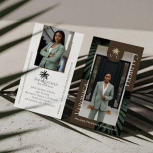 Tarjeta De Visita Firma de Bienes Raíces de Lujo Foto de Monograma d