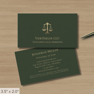 Tarjeta De Visita Firma de Derecho Simple Y Elegante