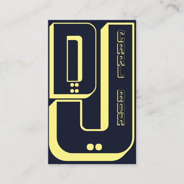 Tarjeta De Visita Firma de DJ gigante (Anverso)