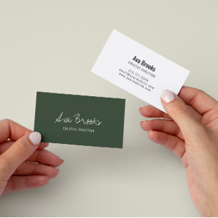 Tarjeta De Visita Firma de escritura simple minimalista moderna
