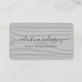 Tarjeta De Visita Firma de guión de moda Madera de imitación negra y