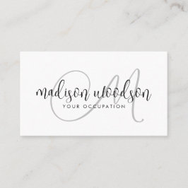 Tarjeta De Visita Firma de guión manuscrito monograma