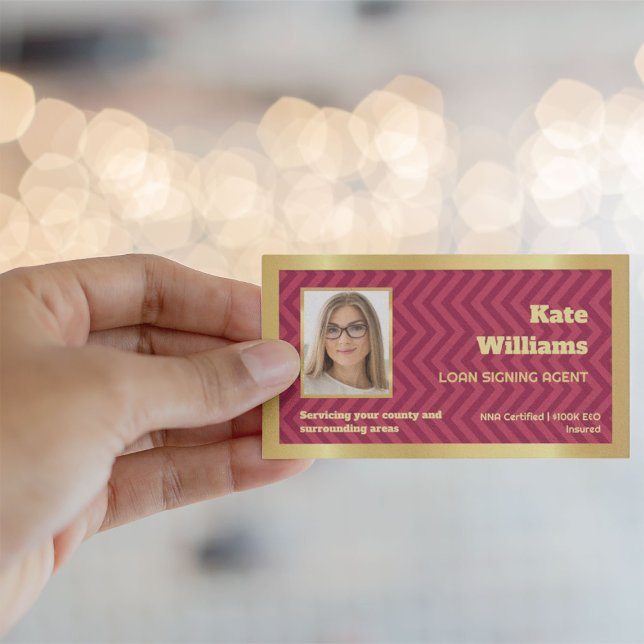 Tarjeta De Visita Firma de préstamo notarial (Notary Card)