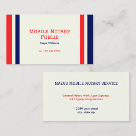 Tarjeta De Visita Firma de préstamo notarial móvil