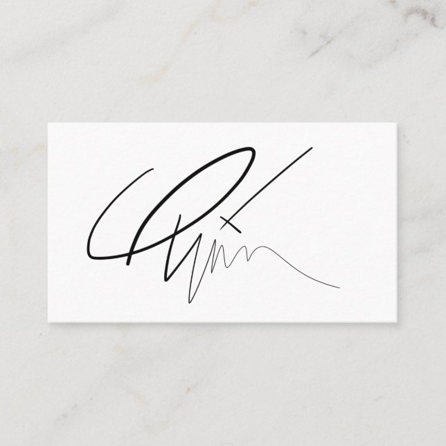 Tarjeta De Visita Firma del Personalizado  (Anverso)