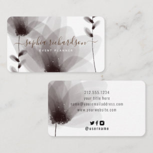 Tarjeta De Visita Firma floral acuarela de moda