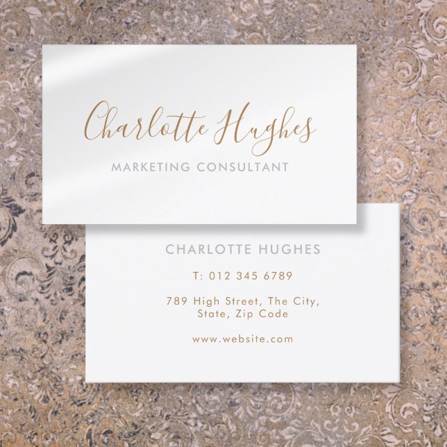 Tarjeta De Visita Firma minimalista (Modern Minimalist Signature Script Business Card)
