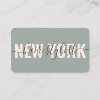 Tarjeta De Visita Firma moderna del guión del estilo de cabello rosa