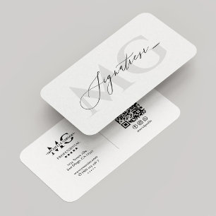 Tarjeta De Visita Firma profesional Blanco moderno mínimo