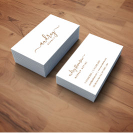 Tarjeta De Visita Firma profesional moderna de oro blanco