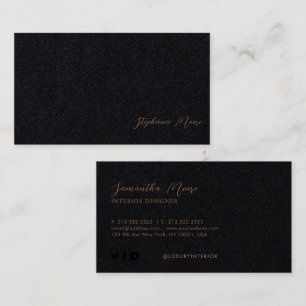 Tarjeta De Visita Firma Professional Premium en negro y marrón