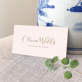 Tarjeta De Visita Firma Script Simple Light Pink Social Media