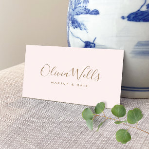 Tarjeta De Visita Firma Script Simple Light Pink Social Media