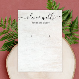 Tarjeta De Visita Firma Script White Wood Earl Display ] Bus