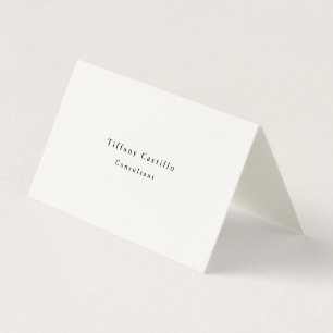 Tarjeta De Visita Firme Crema Moderna Simple Sencilla Elegante