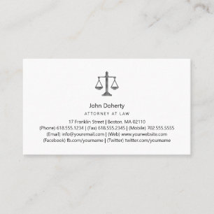 TARJETA DE VISITA FISCAL DE DERECHO