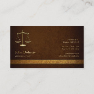 Tarjeta De Visita FISCAL DE DERECHO   Elegante