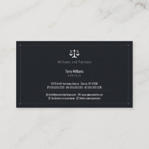 Tarjeta De Visita FISCAL DE DERECHO   Elegante y elegante