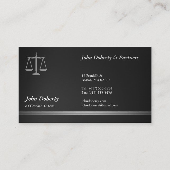 Tarjeta De Visita FISCAL DE DERECHO | Profesional (Anverso)