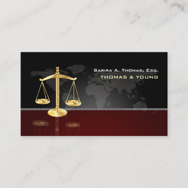 Tarjeta De Visita FISCAL DE PixDezines, MASCULINA /GRAPHITE+MAROON (Anverso)