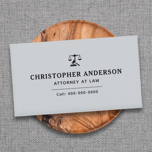 Tarjeta De Visita Fiscal en Law Blue (Attorney at Law Blue Business Card)