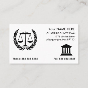 Tarjeta De Visita Fiscal en Law White